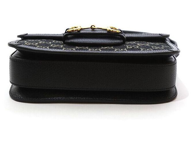 Gucci Borsa a Spalla Horsebit Supreme Nera - vista 4