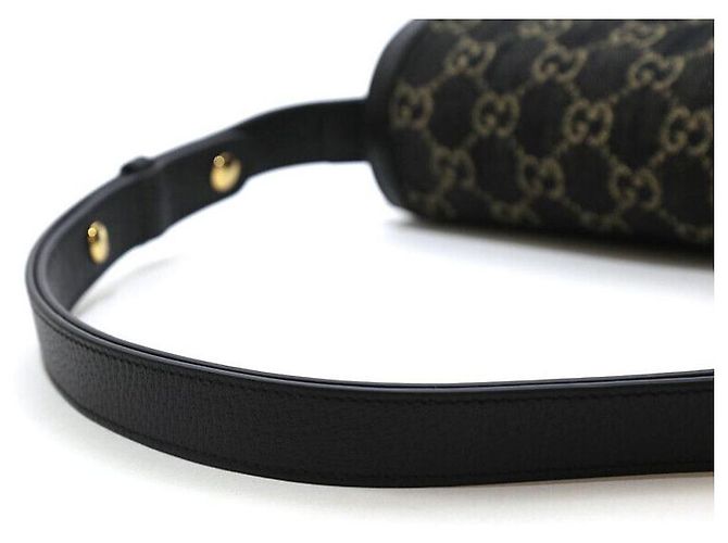 Gucci Borsa a Spalla Horsebit Supreme Nera - vista 5