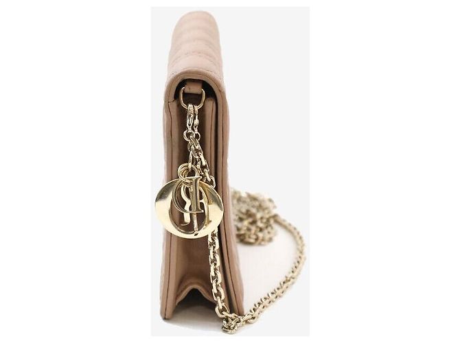 Borsa a tracolla Lady Dior Cannage WOC Beige Rosa - vista 2
