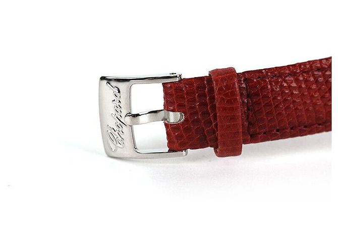 Chopard Classico in oro bianco con cinturino in pelle rossa Rosso - vista 4
