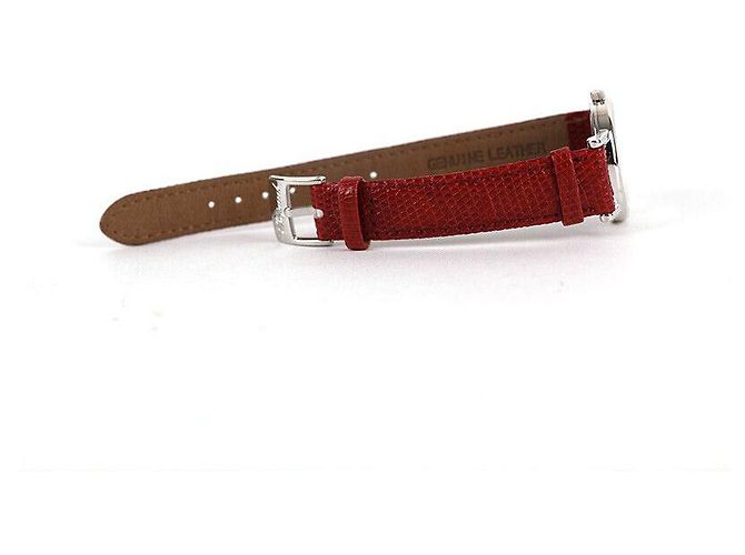 Chopard Classico in oro bianco con cinturino in pelle rossa Rosso - vista 5