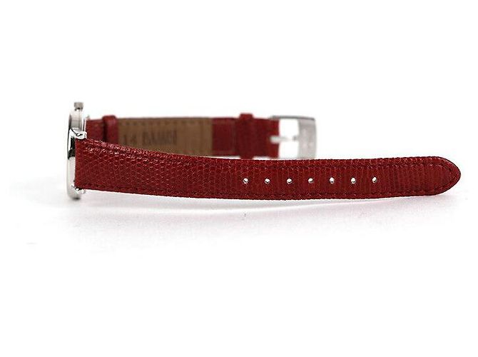 Chopard Classico in oro bianco con cinturino in pelle rossa Rosso - vista 6