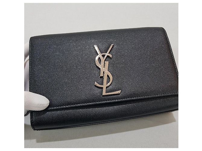 Saint Laurent Monogramm Kate Kleine Tasche Schwarz - Ansicht 3