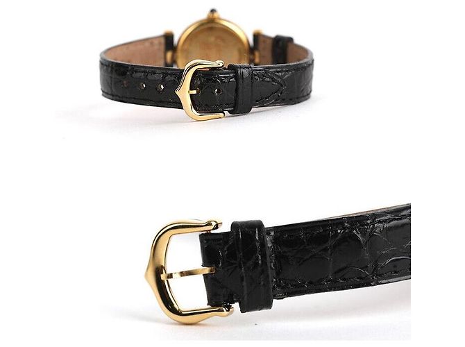 Cartier Schwarzes Lederarmband Birma Mustard Vendôme - Ansicht 4