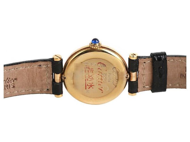 Cartier Schwarzes Lederarmband Birma Mustard Vendôme - Ansicht 5