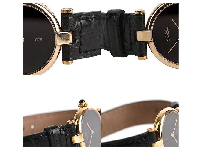 Cartier Schwarzes Lederarmband Birma Mustard Vendôme - Ansicht 6