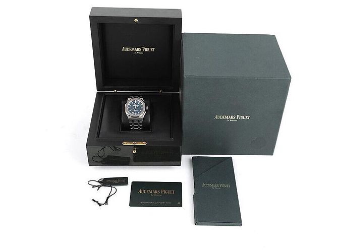 Audemars Piguet Royal Oak Quadrante Blu in Acciaio - vista 7