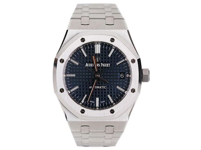Audemars Piguet Royal Oak Quadrante Blu in Acciaio - vista 8
