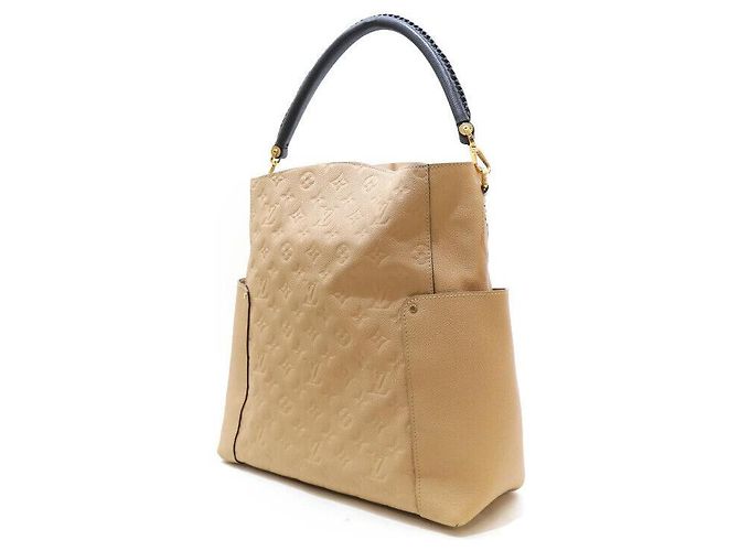 Louis Vuitton Borsa Hobo Bagatelle Monogram Empreinte Borsa Tote Borsa a Spalla Marrone - vista 2