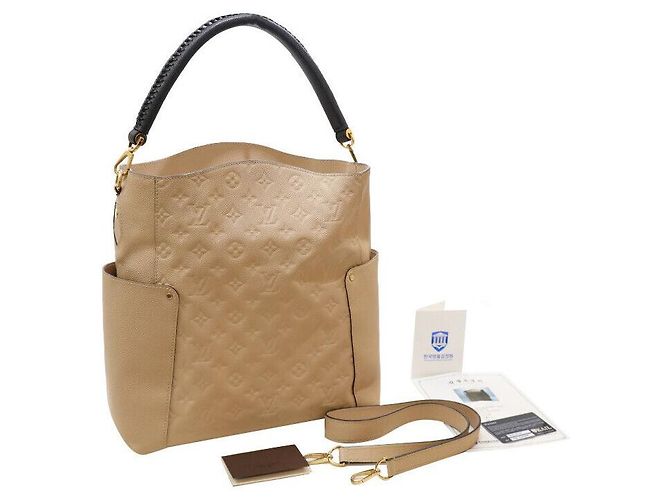 Louis Vuitton Borsa Hobo Bagatelle Monogram Empreinte Borsa Tote Borsa a Spalla Marrone - vista 8