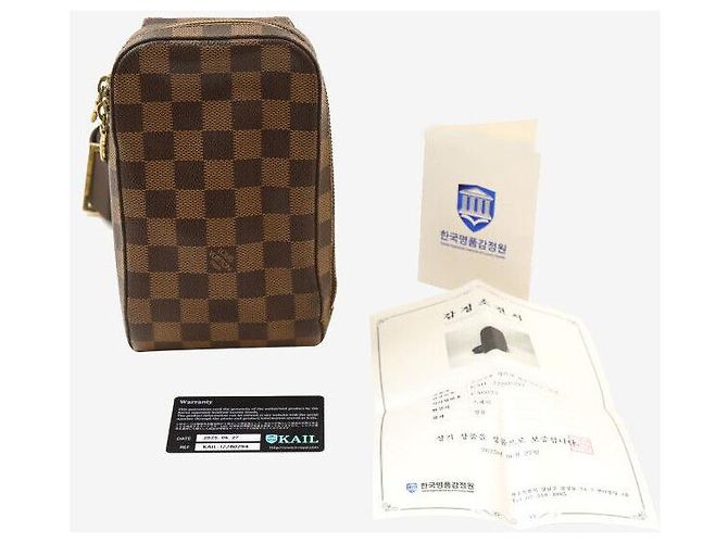 Louis Vuitton Borsa a vita Zerionmos Damier Ébene Marrone - vista 8