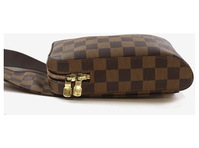 Louis Vuitton Borsa a tracolla Jeronimos Damier Ebene Marrone - vista 4