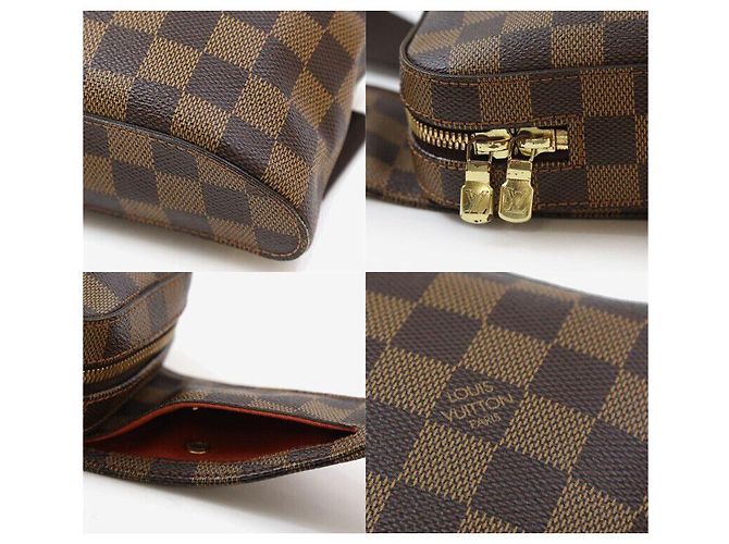 Louis Vuitton Borsa a tracolla Jeronimos Damier Ebene Marrone - vista 7