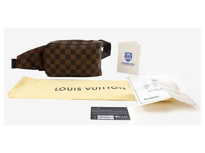 Louis Vuitton Borsa a tracolla Jeronimos Damier Ebene Marrone - vista 8
