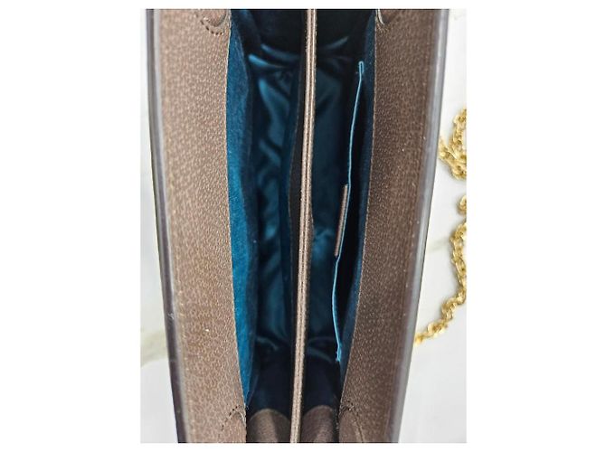 Gucci Borsa a Spalla Ophidia GG Piccola Marrone - vista 16