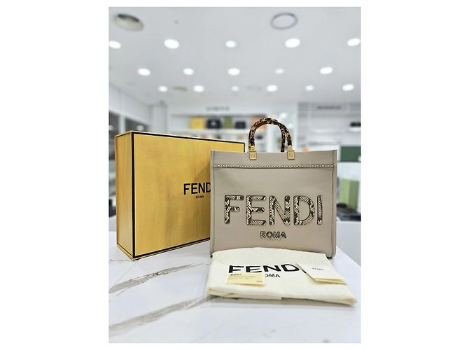 Fendi Borsa tote e a spalla media Sunshine in grigio piccione Marrone - vista 14