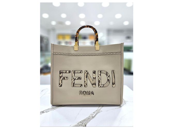 Fendi Borsa tote e a spalla media Sunshine in grigio piccione Marrone - vista 15