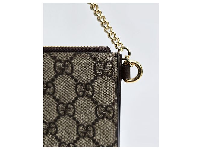 Gucci GG Supreme Strawberry Clutch Tasche Braun - Ansicht 10