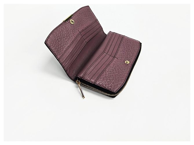Burberry Cartera Continental Grain Malva Crepuscular Púrpura - vista 10