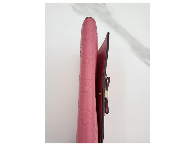 Cartera larga Gucci Shima rosa - vista 10