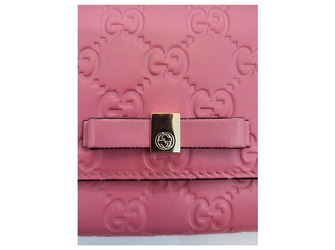 Cartera larga Gucci Shima rosa - vista 14