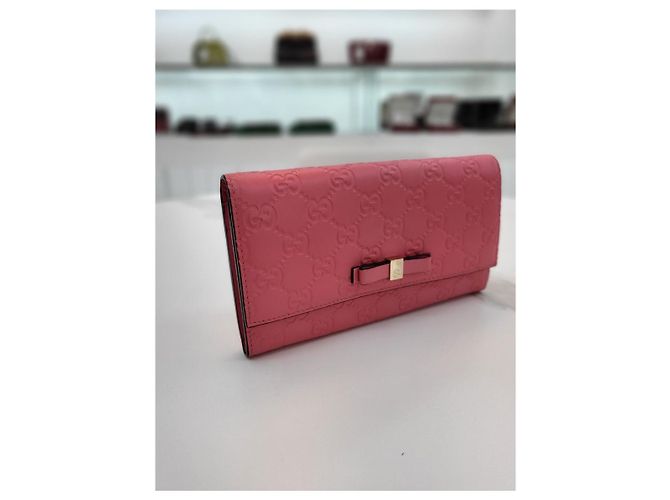 Cartera larga Gucci Shima rosa - vista 6