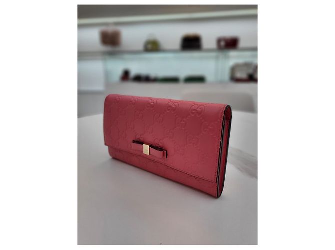 Cartera larga Gucci Shima rosa - vista 7