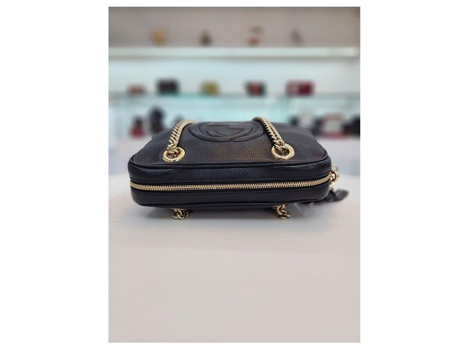 Gucci Borsa a spalla a doppia catena Soho Nero - vista 5