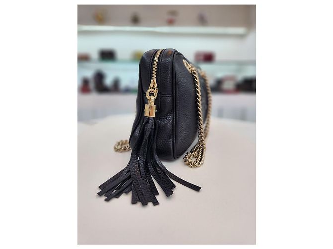 Gucci Borsa a spalla a doppia catena Soho Nero - vista 6