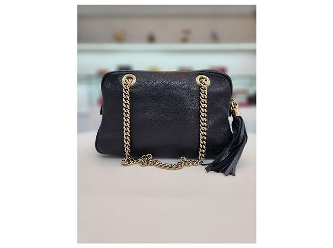 Gucci Borsa a spalla a doppia catena Soho Nero - vista 8