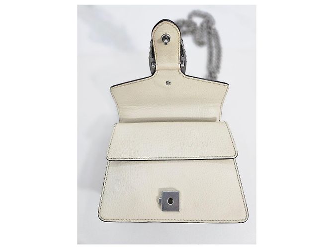 Gucci Mini borsa a spalla Dionysus in pelle bianca Bianco - vista 12