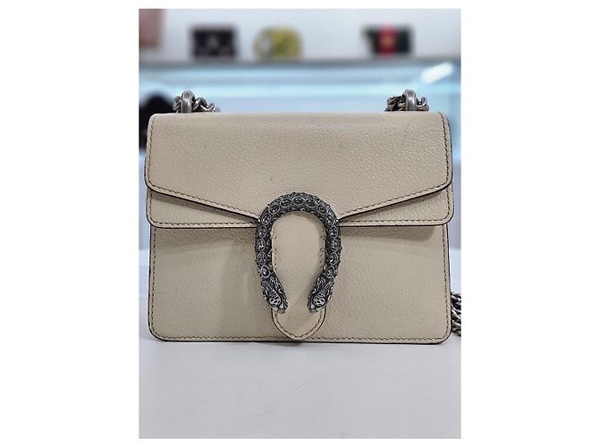 Gucci Mini borsa a spalla Dionysus in pelle bianca Bianco - vista 4