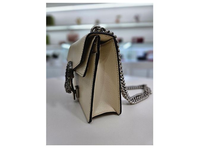Gucci Mini borsa a spalla Dionysus in pelle bianca Bianco - vista 7