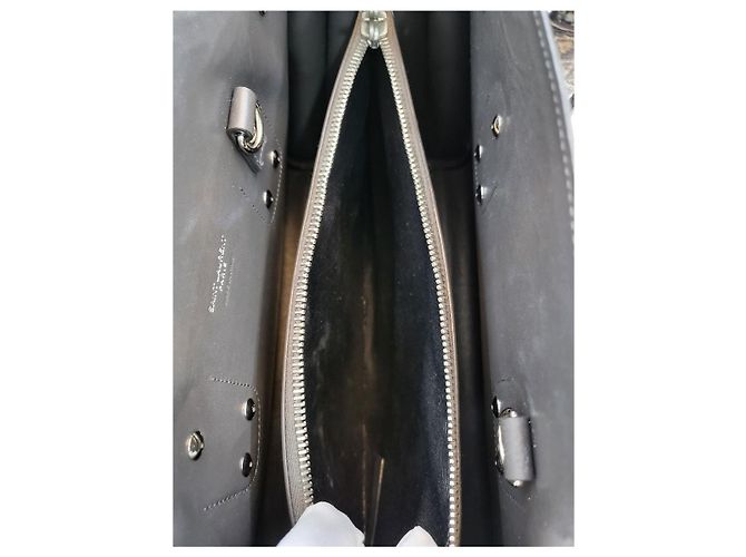 Saint Laurent Borsa Tote Grey Sac De Jour Marrone - vista 11