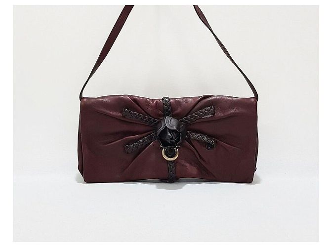 Salvatore Ferragamo Borsa a Spalla Gancini Rosa Rosso - vista 2