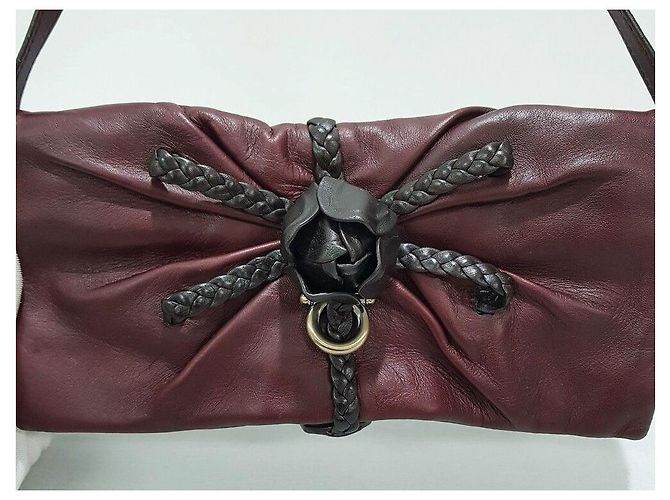 Salvatore Ferragamo Borsa a Spalla Gancini Rosa Rosso - vista 3