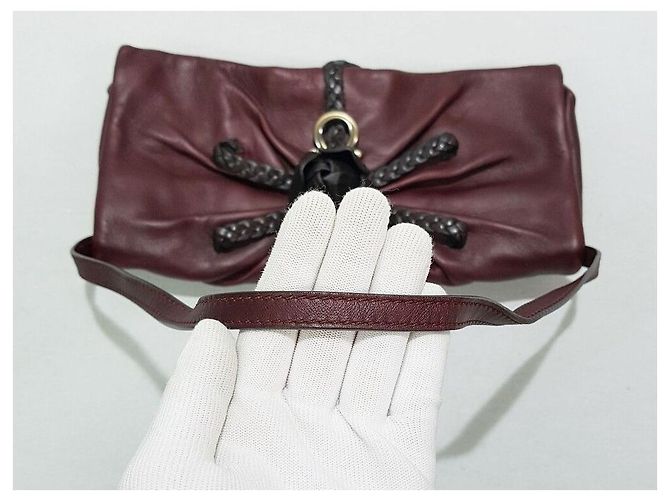 Salvatore Ferragamo Borsa a Spalla Gancini Rosa Rosso - vista 6