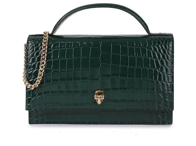 Alexander Mcqueen Top Handle Skull Tasche Grün - Ansicht 3
