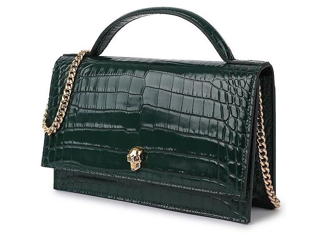 Alexander Mcqueen Top Handle Skull Tasche Grün - Ansicht 4