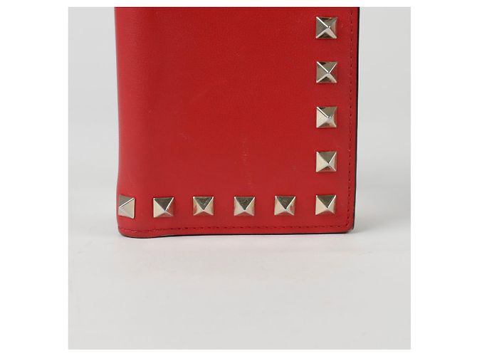 Valentino Portafoglio Medio Rockstud Rosso - vista 2