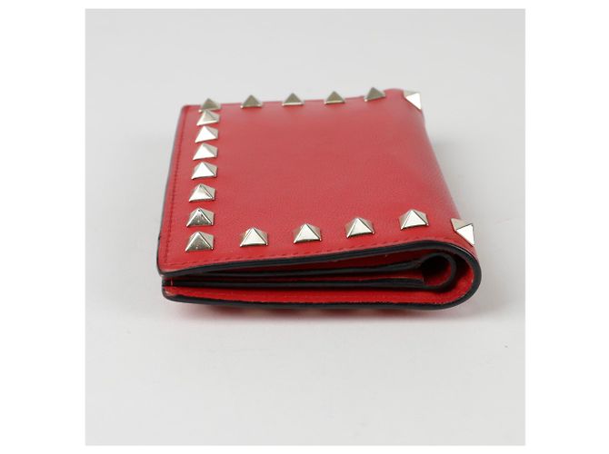 Valentino Portafoglio Medio Rockstud Rosso - vista 5