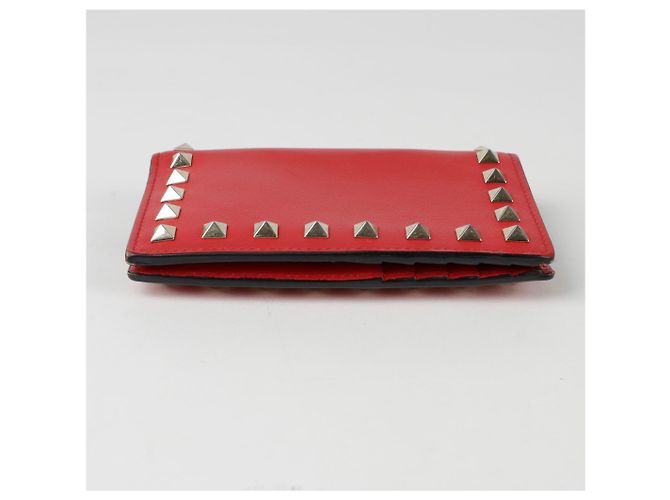 Valentino Portafoglio Medio Rockstud Rosso - vista 6