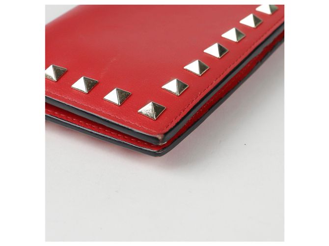 Valentino Portafoglio Medio Rockstud Rosso - vista 7
