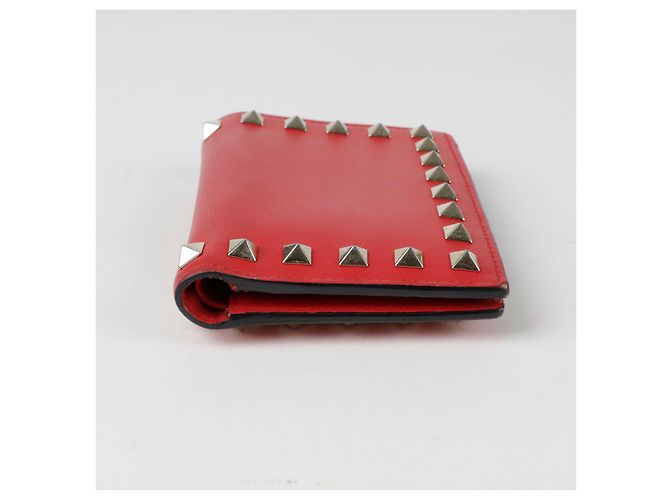 Valentino Portafoglio Medio Rockstud Rosso - vista 8