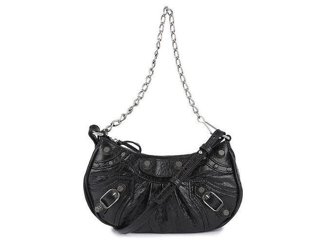 Balenciaga Mini Schultertasche mit Kette Schwarz - Ansicht 3