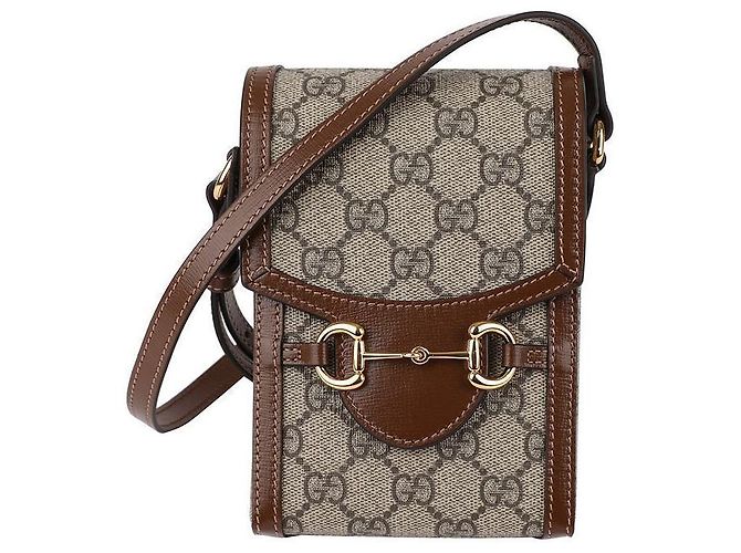Gucci Mini borsa Horsebit Marrone - vista 3