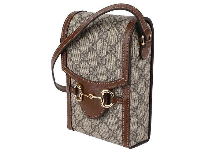 Gucci Mini borsa Horsebit Marrone - vista 4