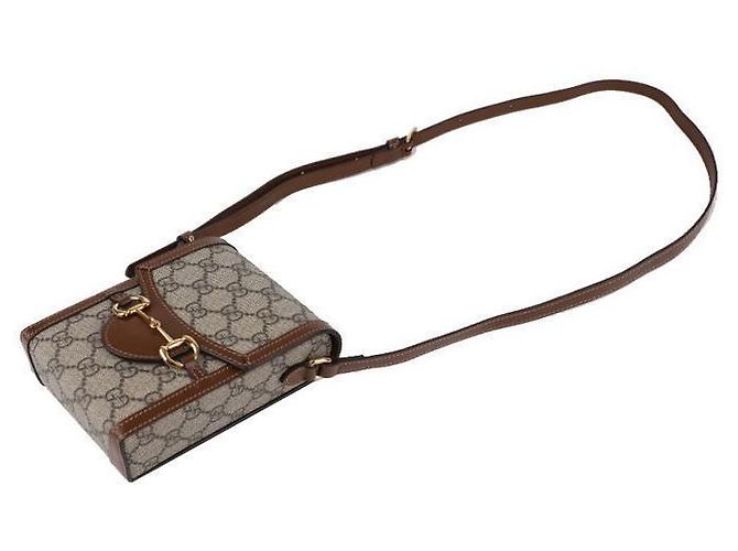 Gucci Mini borsa Horsebit Marrone - vista 5