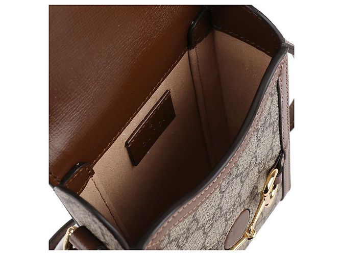 Gucci Mini borsa Horsebit Marrone - vista 8