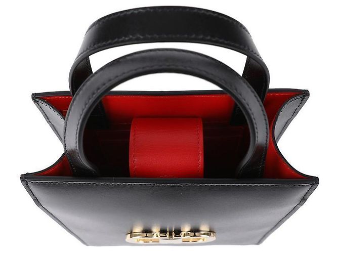 Salvatore Ferragamo Mini borsa tote Double Gancini Nero - vista 7
